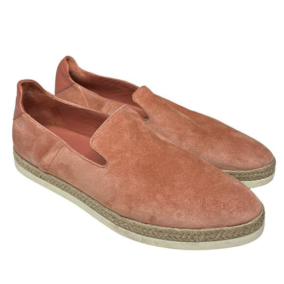 Vince Pink Suede Espadrille Loafers - Picture 1 of 7